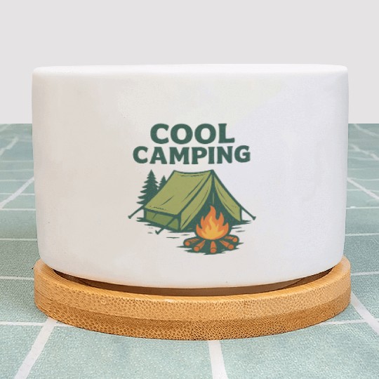 Cozy Camping Night Tent Design Plant Pots