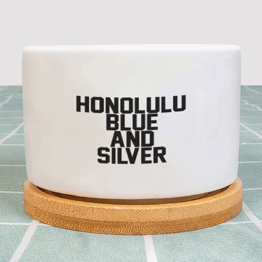 Honolulu Blue & Silver Plant Pots