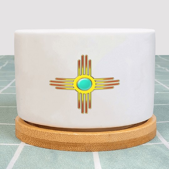 Zia Sun, Zia Pueblo, New Mexico, Sun Symbol, DD 1 Plant Pots