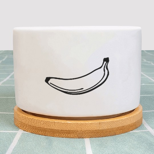 Banana outline - 1 color Plant Pots