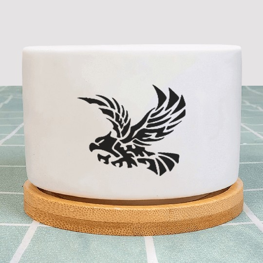 Tribal Eagle - Bird - Hawk - Flying - Freedom Plant Pots