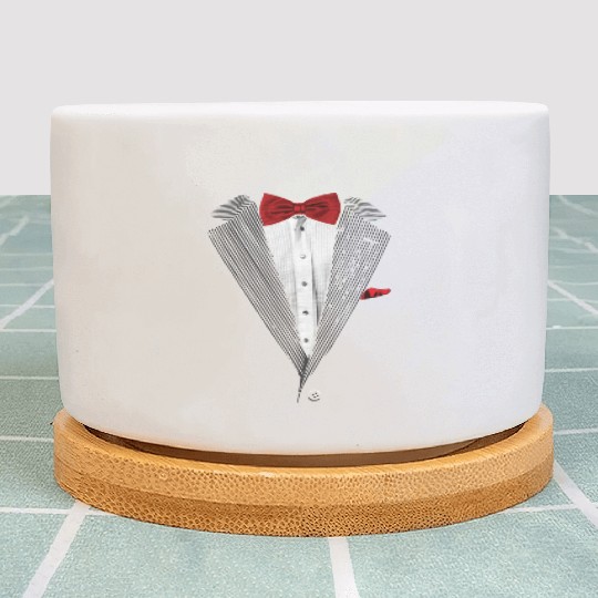 bow tie sear sucker tuxedo Plant Pots