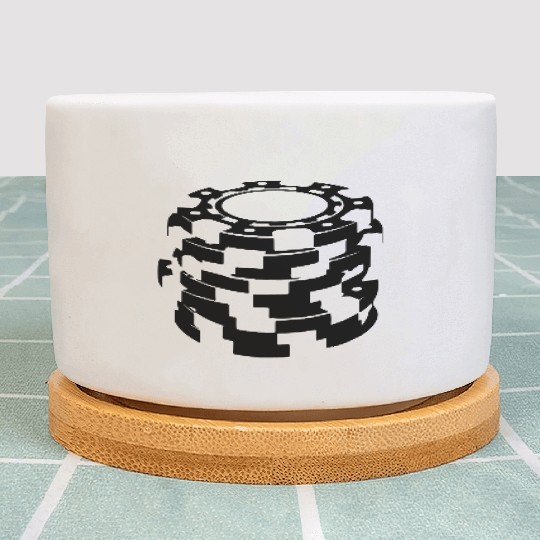 Poker Chips Plant Pots