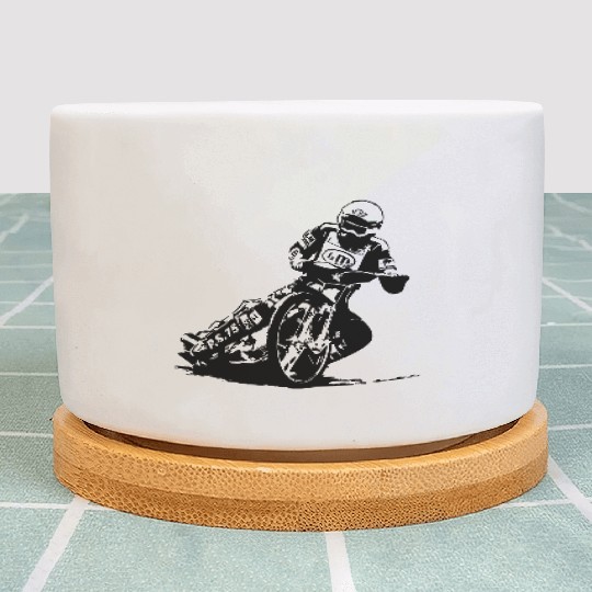 Speedway Driver - Dirt Track Racing Plant Pots