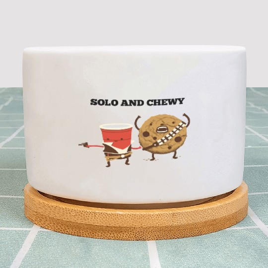 Funny star wars han solo and chewbacca Plant Pots