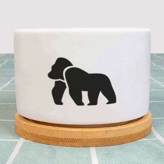 Gorilla Silhouette (Ape) Plant Pots