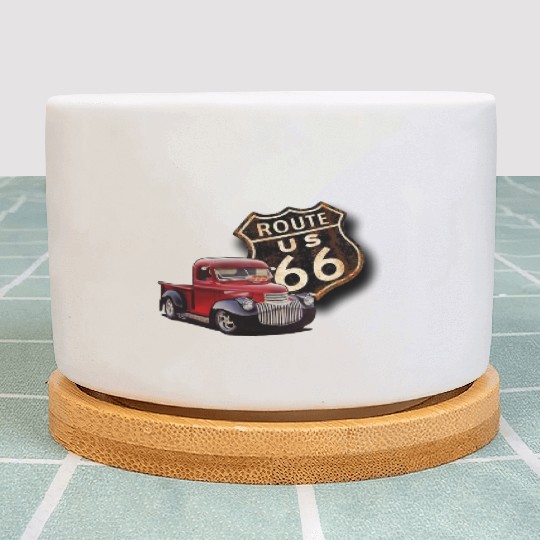 Route 66 Street Rod Plant Pots