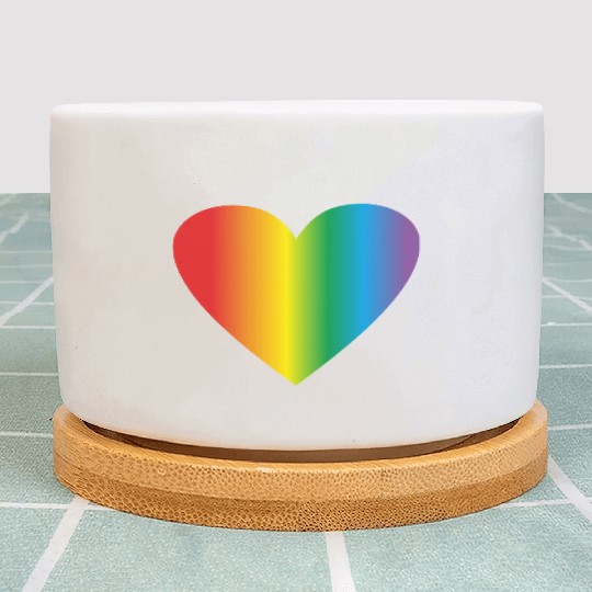 Lgbt rainbow heart, gay heart Plant Pots