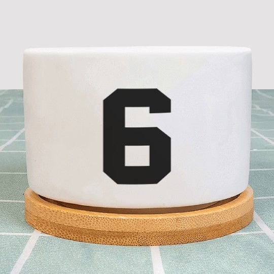 numbe 6 solid Plant Pots