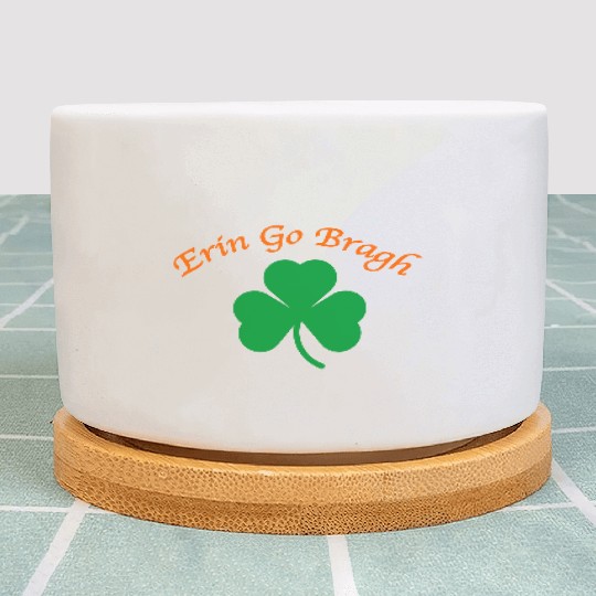 Erin Go Bragh Shamrock Plant Pots