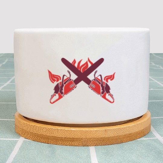 chainsaw Plant Pots