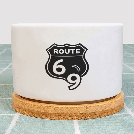 Route 66 Hell Highway 69 Plant Pots