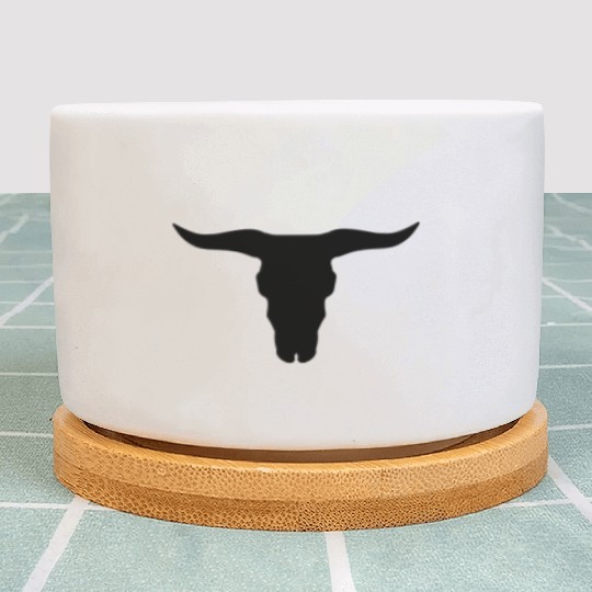 buffalo skull Plant Pots