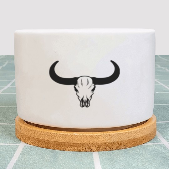 buffalo skull Plant Pots