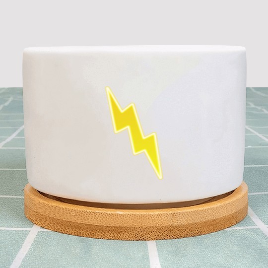 Zap - Yellow Lightning Bolt Plant Pots