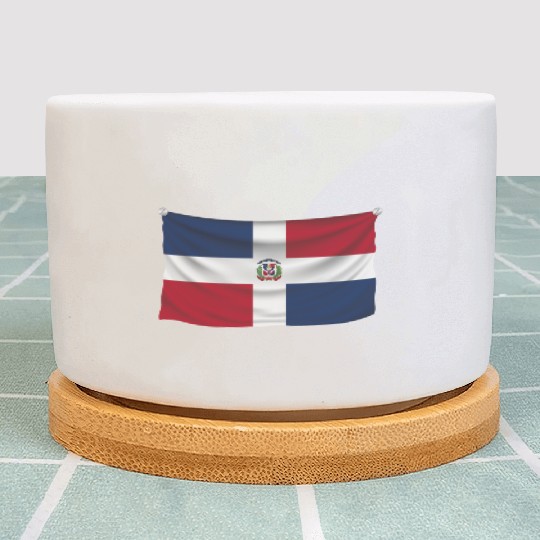 flag dominican republic Plant Pots