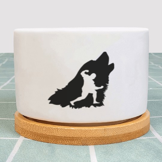 wolf body builder Plant Pots