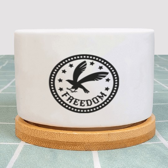 Emblem eagle and freedom Plant Pots