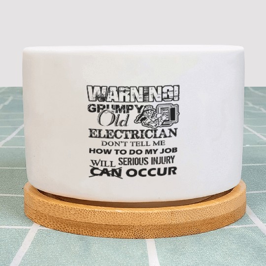 Electrician Plant Pots - Grumpy Old Electrician Plant Pots