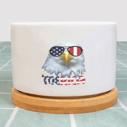 American Eagle 4th July US Merica Election Gift Plant Pots