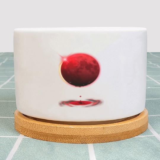 Vampire werewolf blood red moon eclipse Plant Pots