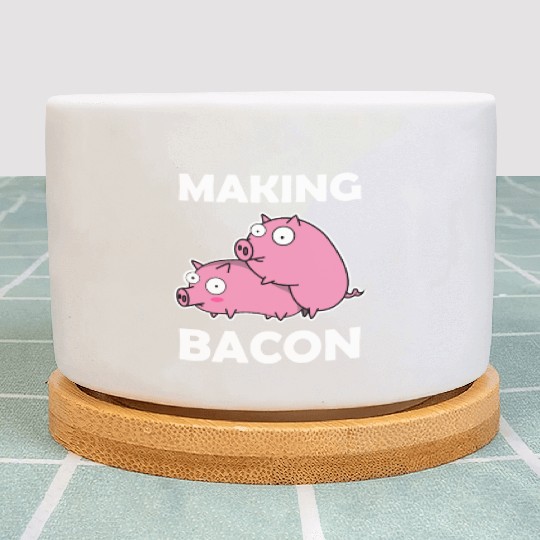 Making Bacon Pigs sx Farmer Funny Gift Piglet Plant Pots