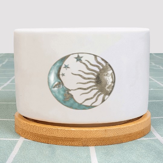 Moon and sun Plant Pots