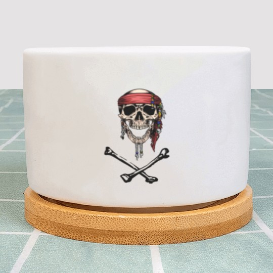 Pirate Skull and Crossbones Plant Pots