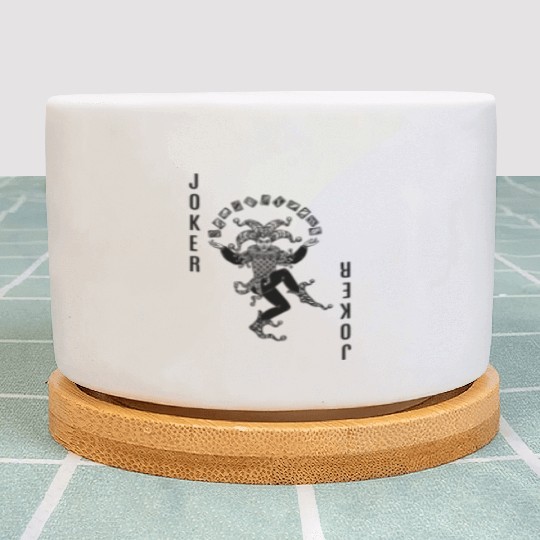Black and White Joker Classic Card Deck Casino Plant Pots