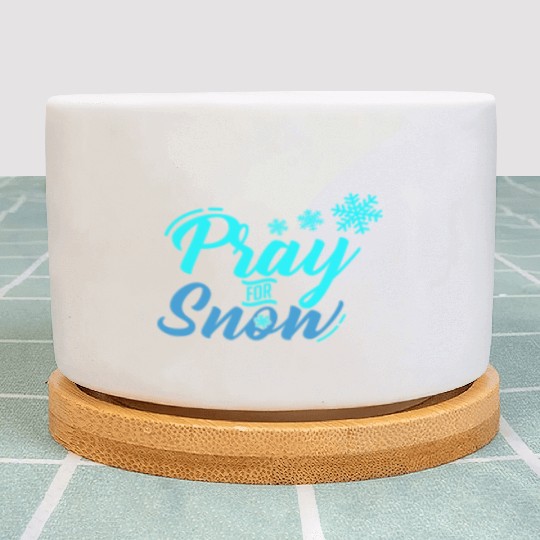 Pray for Snow Snow White Christmas Praying Plant Pots