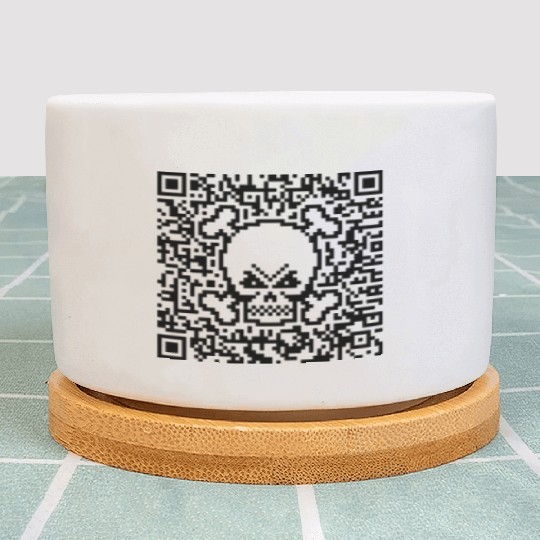 Skull And Crossbones (Quick Response Code / POS) Plant Pots