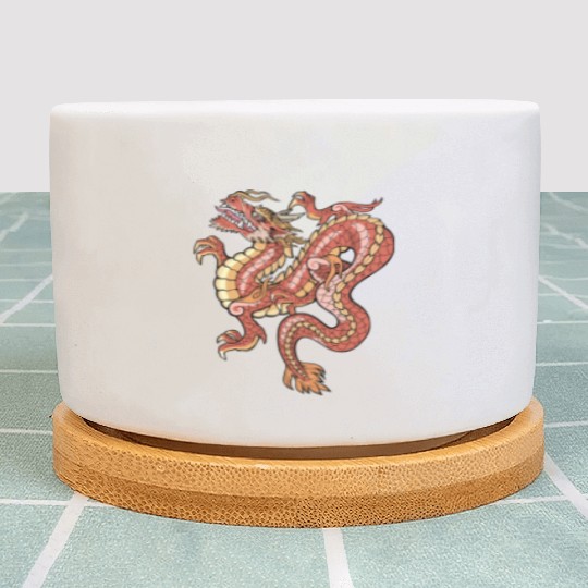 big red chinese dragon Plant Pots