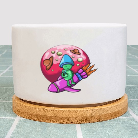 mushroom alien Plant Pots