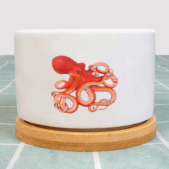 Vibrant Octopus Artprint Design Plant Pots