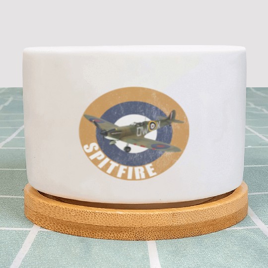 Famous WW2 Planes Supermarine Spitfire Plant Pots