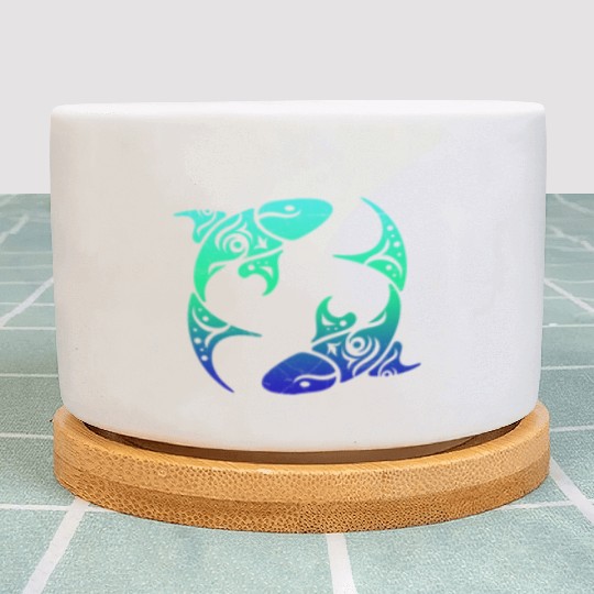 T Tattoo Pisces Horoscope Gift Idea Plant Pots