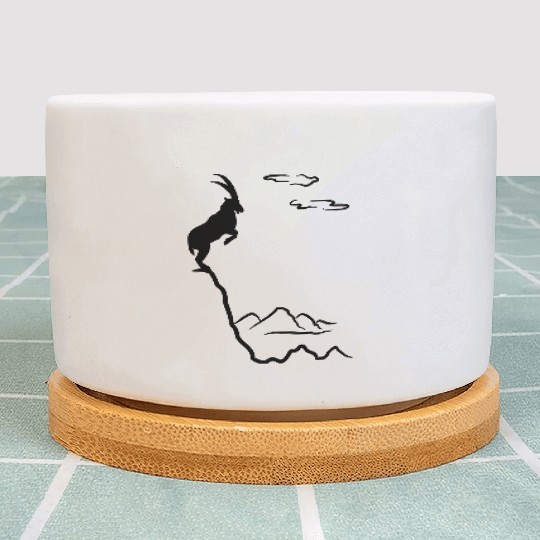 Mountain ibex, mountain goat Plant Pots