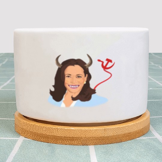 Trump kamala harris monster communist Plant Pots