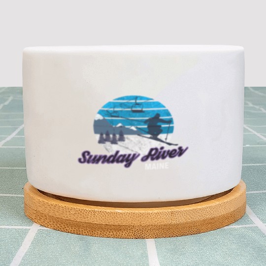 Sunday River Newry Maine New England Ski Snowboard Plant Pots