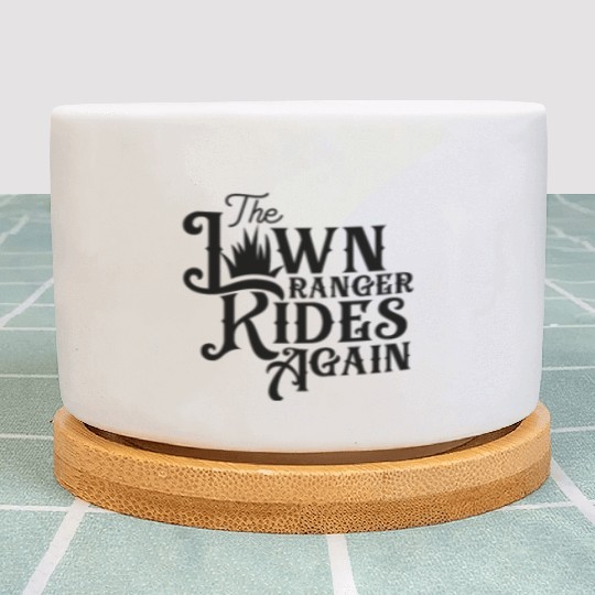 Lawn Ranger Enforcement Mower Mowing Grass Plant Pots