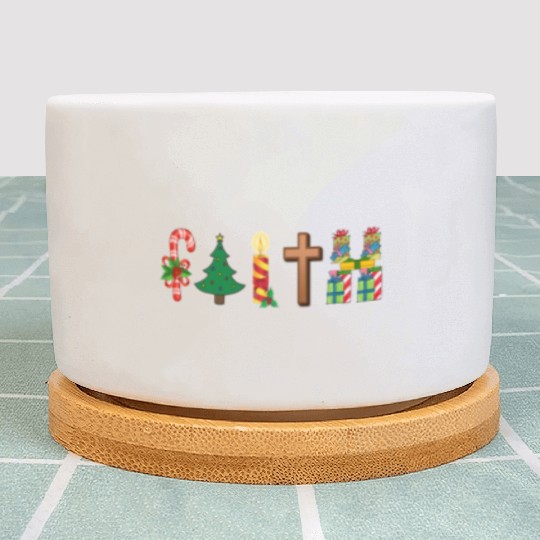 Faith Christian Christmas Plant Pots