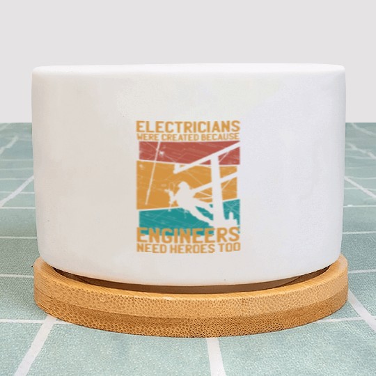 Vintage Lineman Electrician Funny Quotes Plant Pots