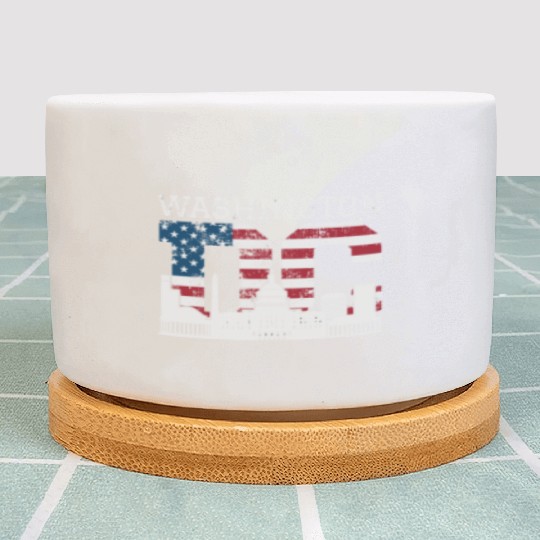 Washington Dc Capitol Hill Usa Flag Souvenir Gift Plant Pots
