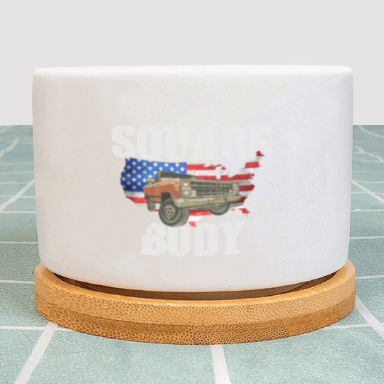 Square Body - American Flag Truck Lovers Plant Pots