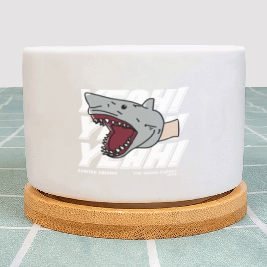 Shark puppet merch Plant Pots