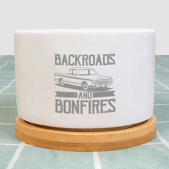 BACKROADS AND BONFIRES Square Body Truck Pickup Plant Pots