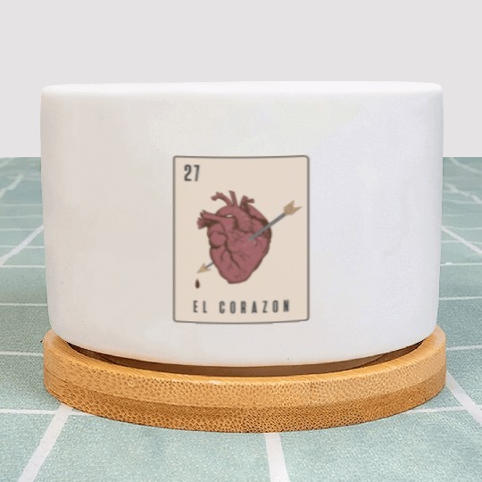 El Corazon Mexican Loteria Plant Pots