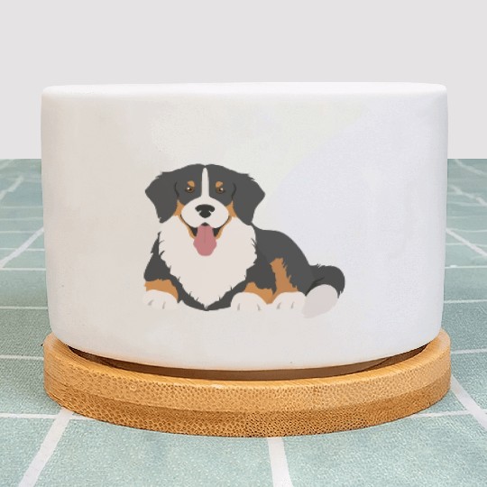 Bernese Mountain Dog Face Plant Pots