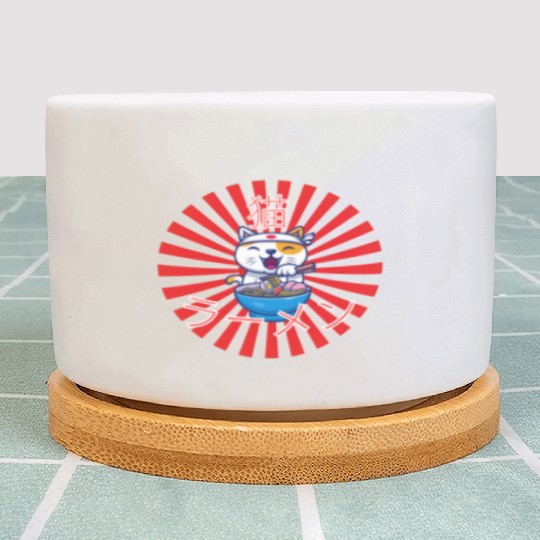 Neko Ramen - Cat Ramen Kawaii Plant Pots