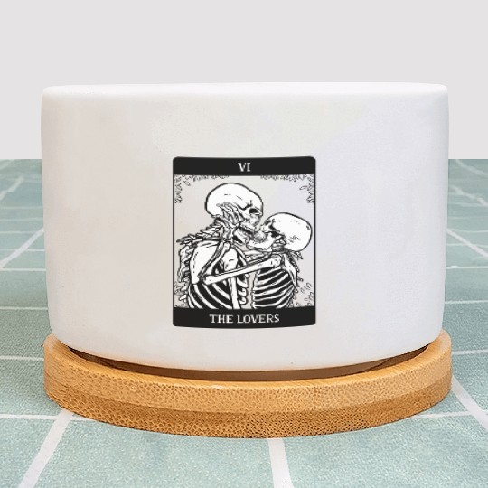 The Lovers Skeleton Tarot Card Plant Pots